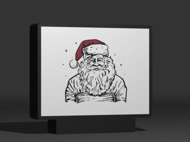 Red Hat Santa Lightbox
