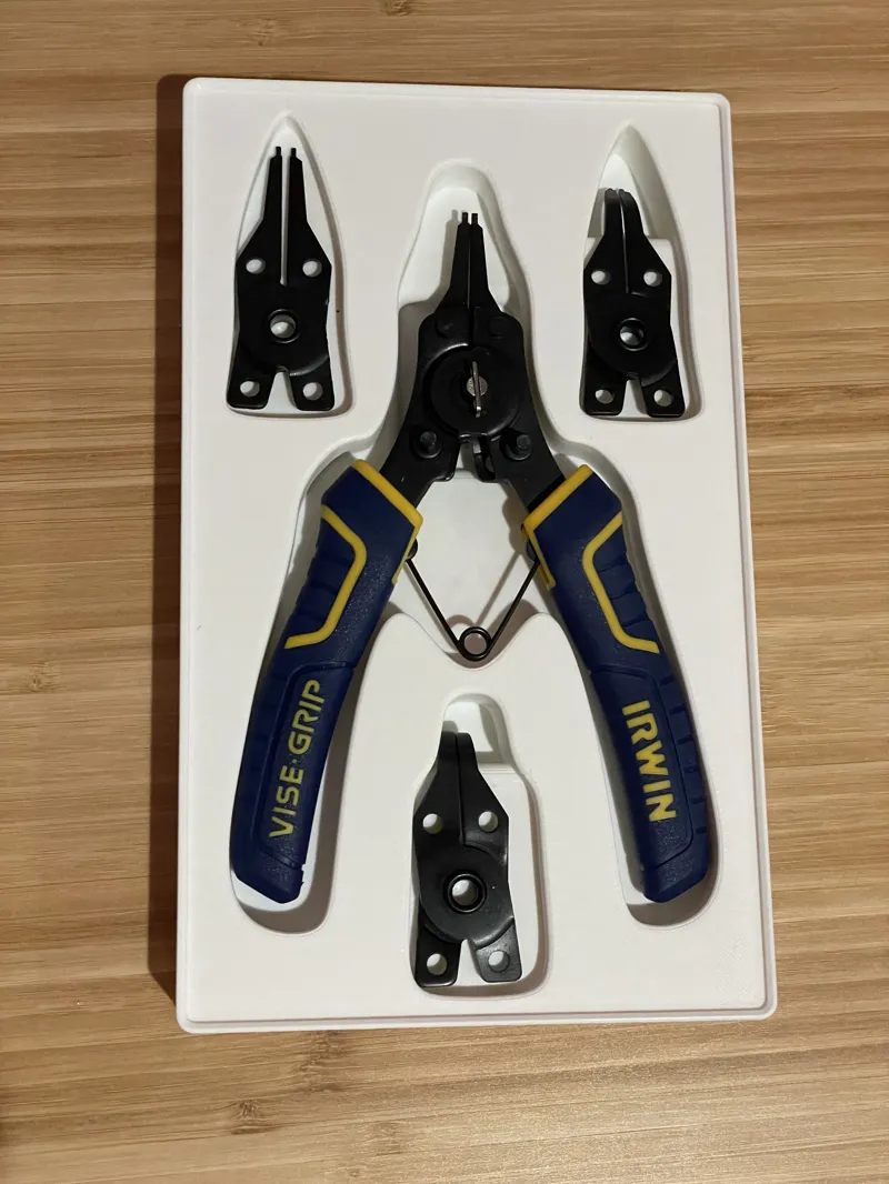 Gridfinity Irwin Snap Ring Pliers Holder