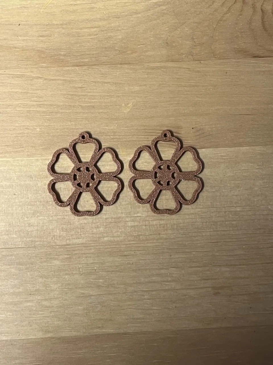 flower earrings view 2