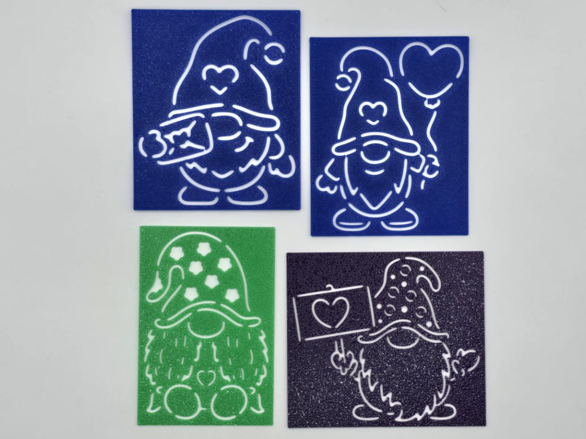 Cute Gnome Character Stencil Set