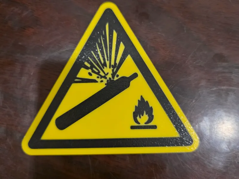 Gasflaschen Warnschild W029 DIN EN ISO 7010