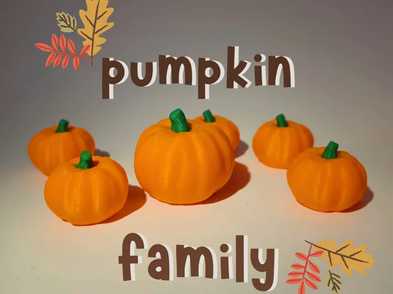 mini pumpkin family cute decoration