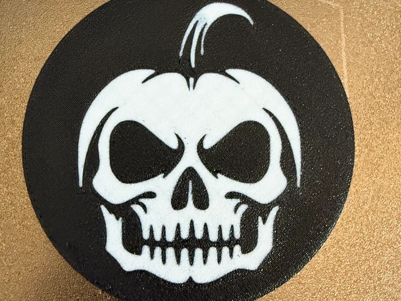 Halloween Skull Coasters with Holder