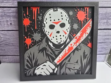 Cuadro decorativo en 3D: Jason Vorhees - Horror HueForge — vista de referencia 5