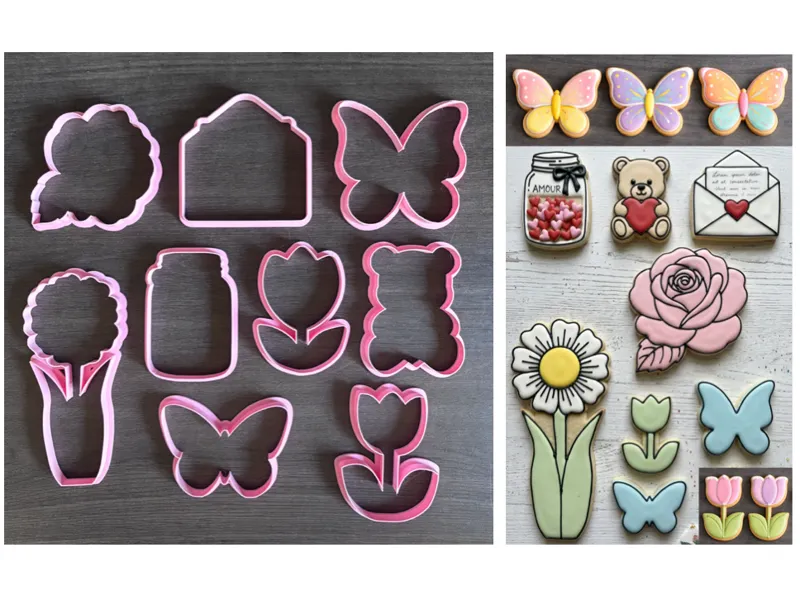 Spring , Mothers day cookie cutters (set of 9)