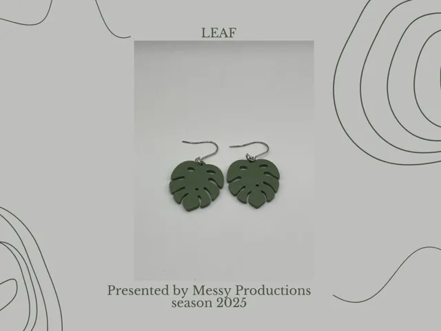 Monstera Leaf Earrings