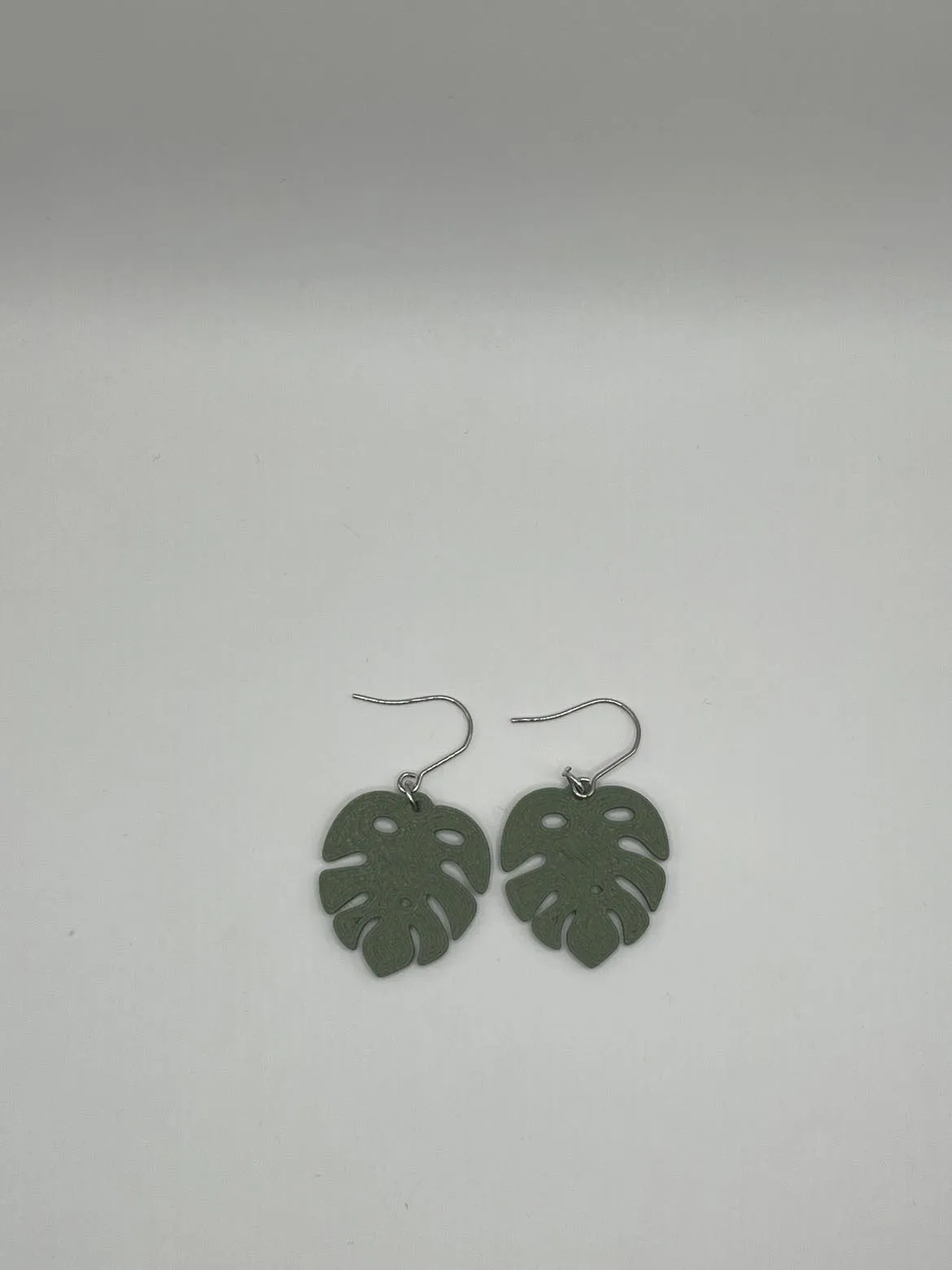 Monstera Leaf Earrings view 2