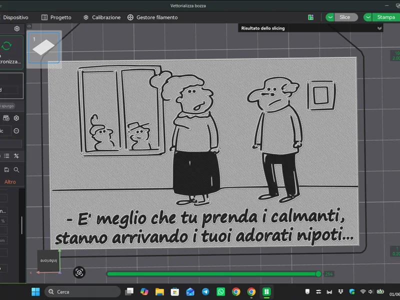 Calamita Frigorifero Fumetto Nonni e Nipoti