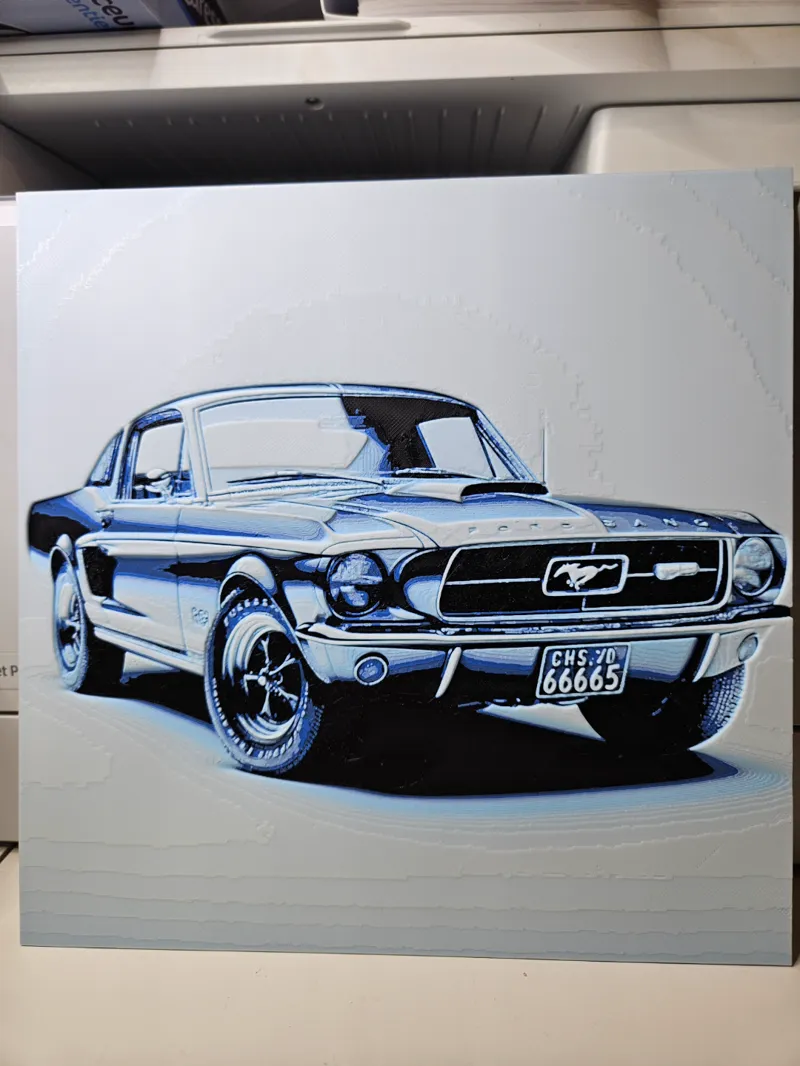 ford mustang bleu hueforge