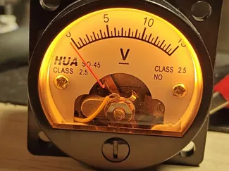 SO45 analog meter backlight by led filament