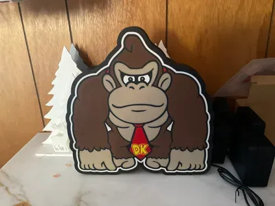 Donkey Light Box Donkey Kong Lightbox LED Lamp by braga3dprint MakerWorld: Download Free ...