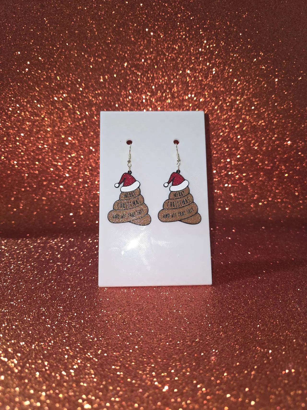 Merry Christmas and all that shit earrings view 2