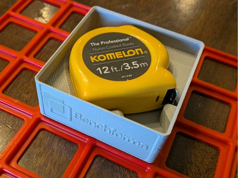 Textured Gridfinity for 12 ft Komelon Tape Measure