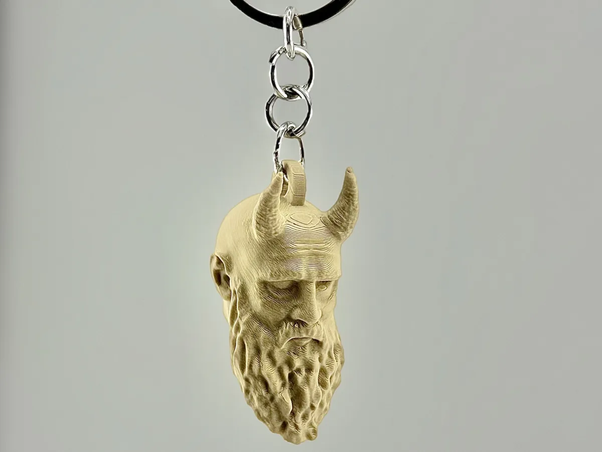 Mimirs Head KeyChain (God of War) - Free 3D Print Model - MakerWorld - 3D model önizlemesi