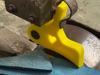 Leather skiving machine presser feet