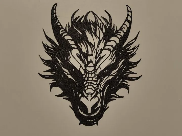 Décoration murale tête de dragon