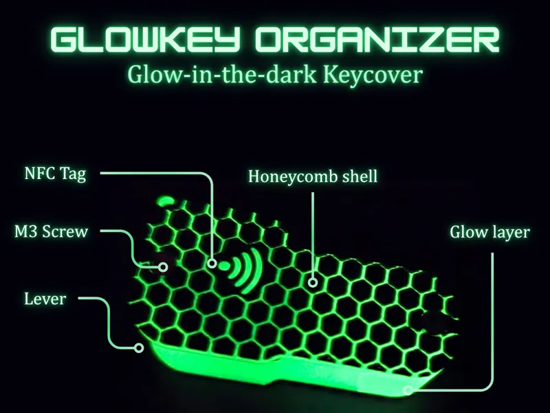 GlowKey – Glow-in-the-Dark Key Organizer