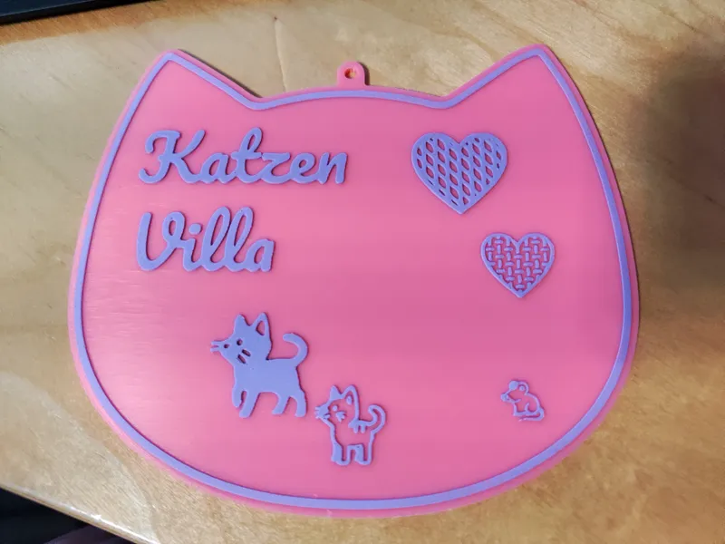 Katzen Villa Sign