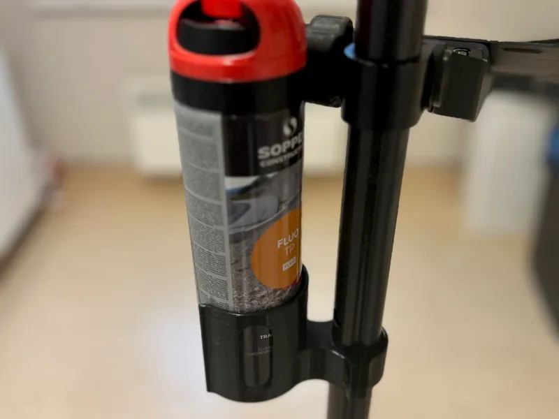 Spraycan holder for Leica GPS pole