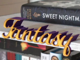Fantasy Bookshelf sign with lip