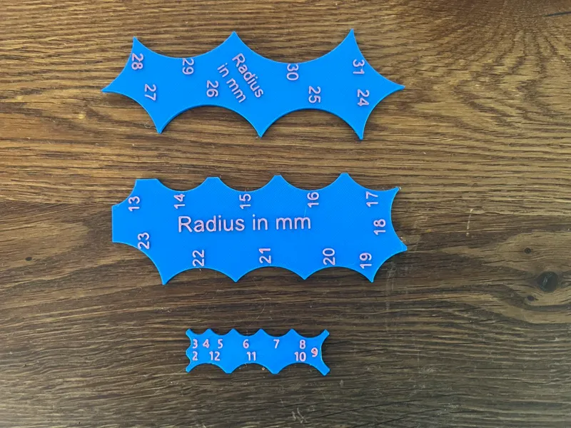 Radiuslineal / Radius measurement toolset