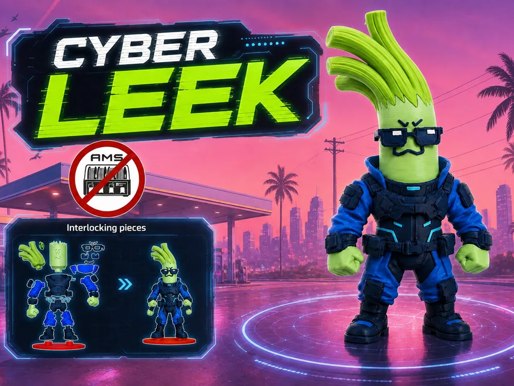 Accesorio para impresora 3D: Cyber LEEK - FanArt Toy. Referencia del modelo original.