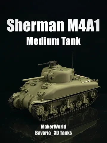 Accesorio para filamento: Sherman M4A1 Medium Tank United States Army 1/35 — vista de referencia 2
