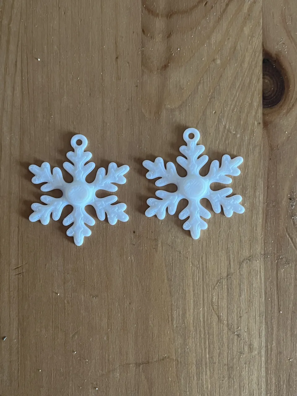 snowflake earrings view 2