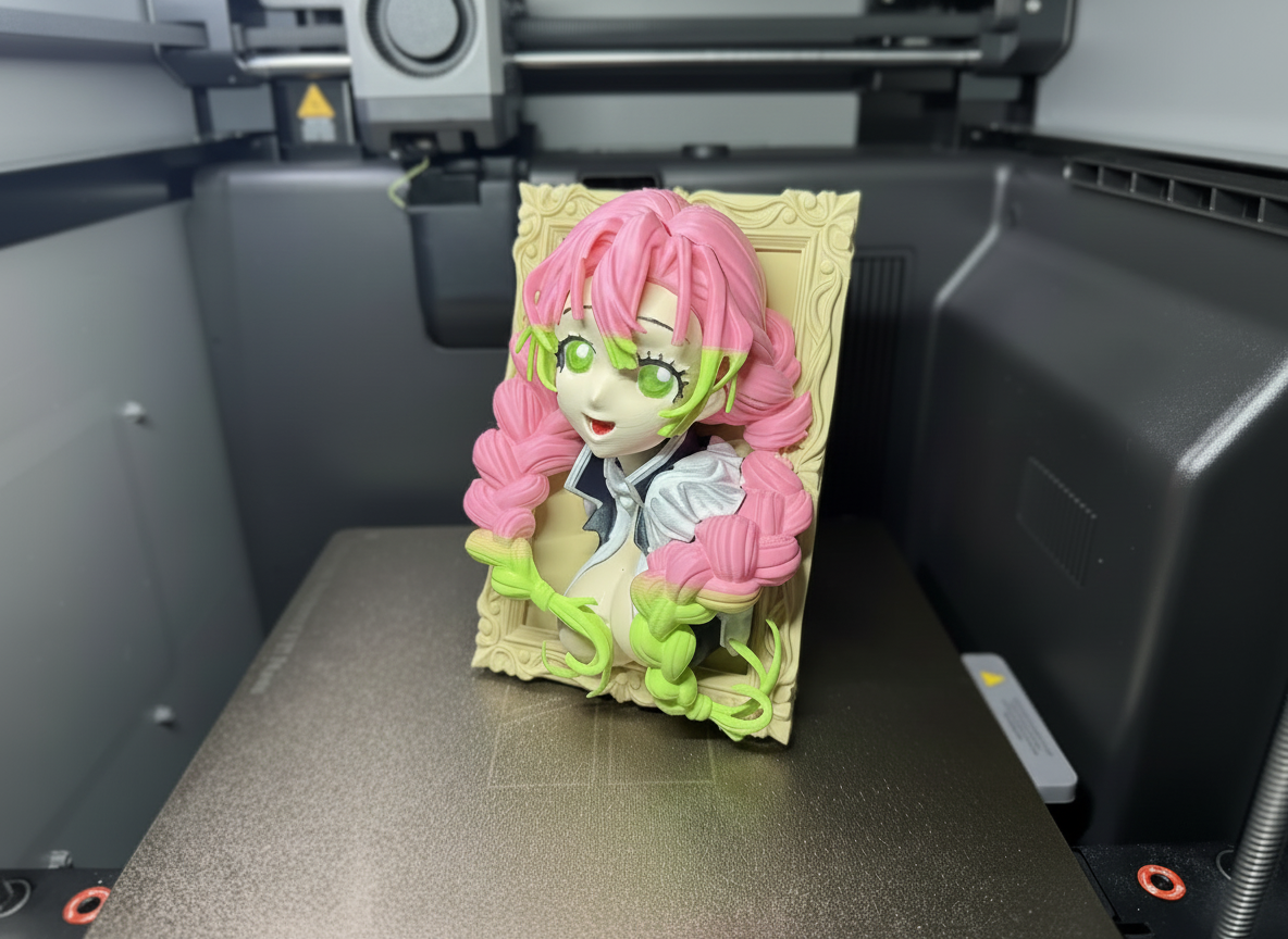 Miniatura 4 do modelo 3D 鬼灭之刃-甘露寺蜜璃立体相框