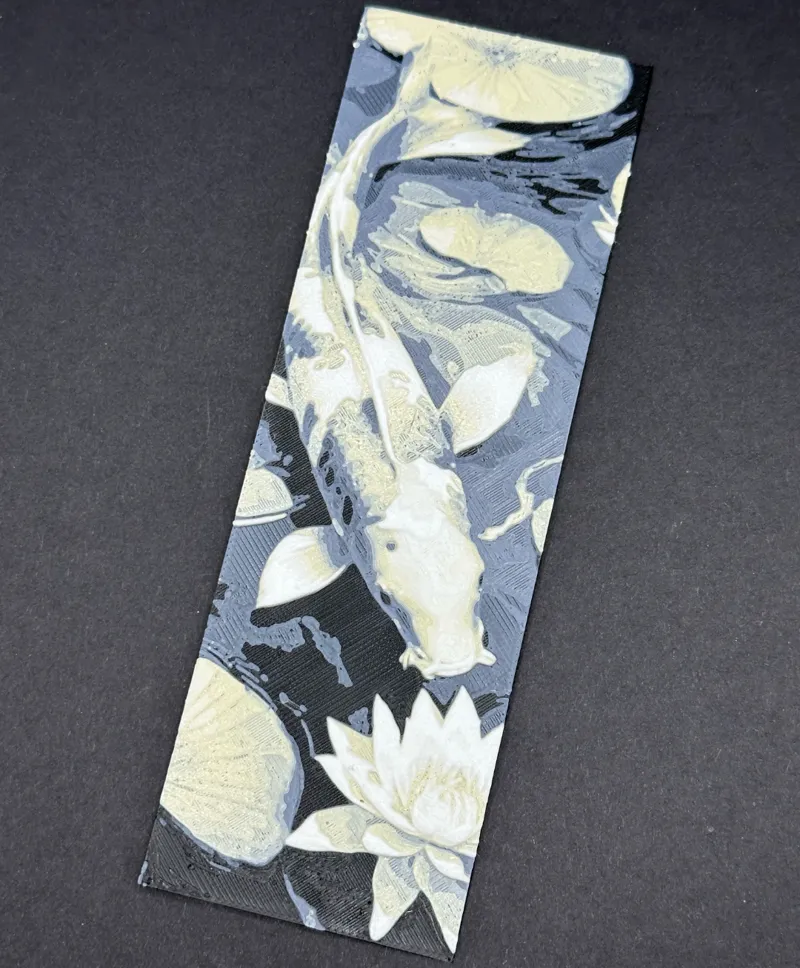 Hueforge Koi Bookmark