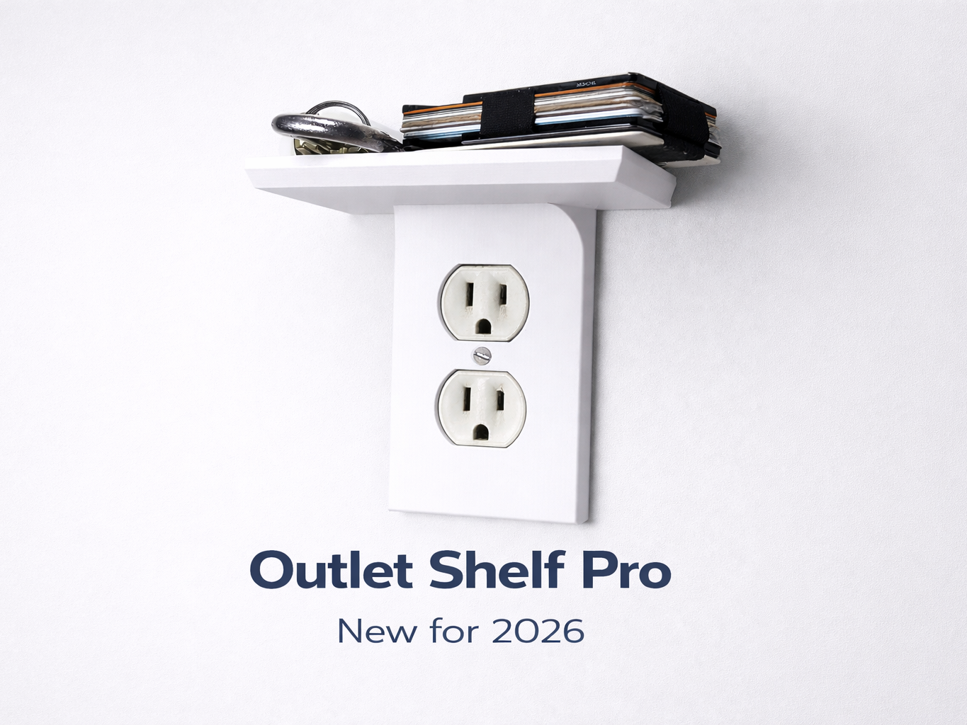 Miniatura 1 do modelo 3D Outlet Shelf Pro ( 2 or 4 plug model)