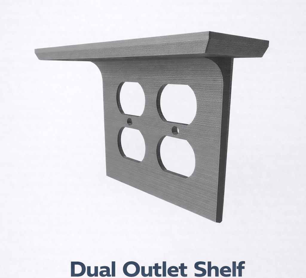 Miniatura 2 do modelo 3D Outlet Shelf Pro ( 2 or 4 plug model)