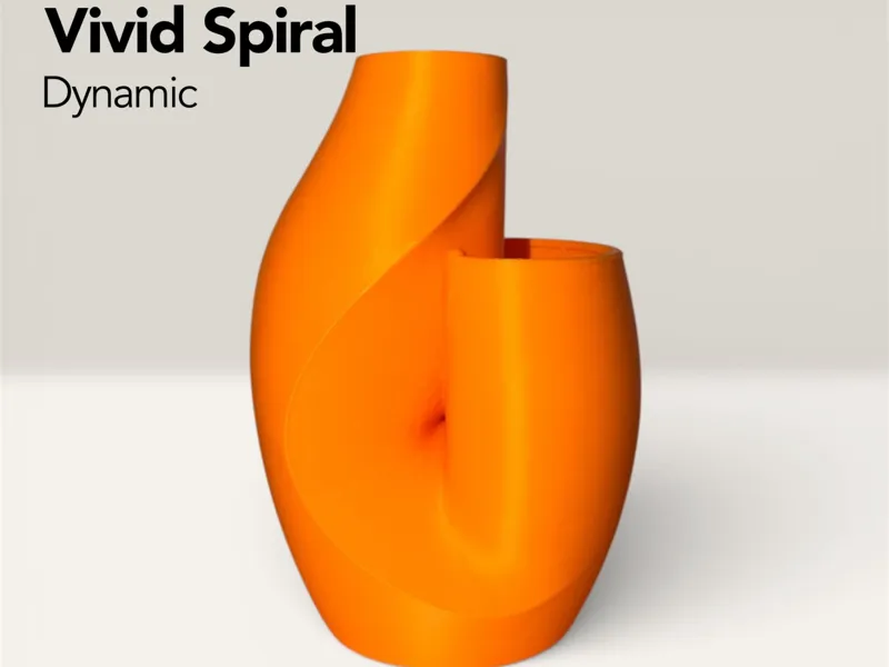 Vivid Spiral - abstraktes Vasendesign 