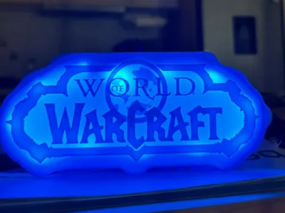 World of Warcraft Logo LED Lamp