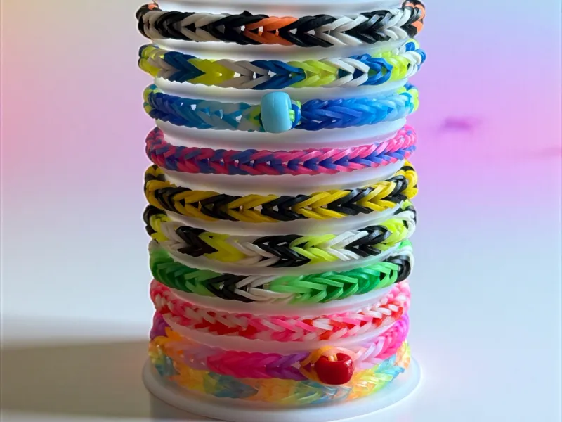 Display stand for rubber bracelets