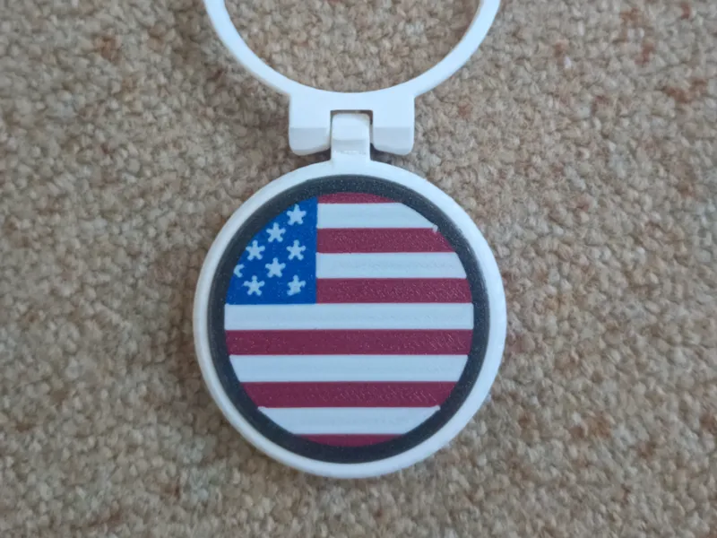 removable USA flag to lid metal can