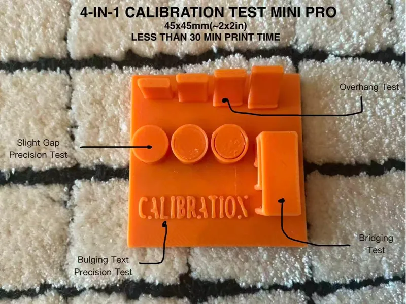 4-IN-ONE Calibration Test PRO MINI For 3D Printers