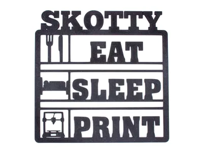 Eat Sleep Print - Customizable Wall Art