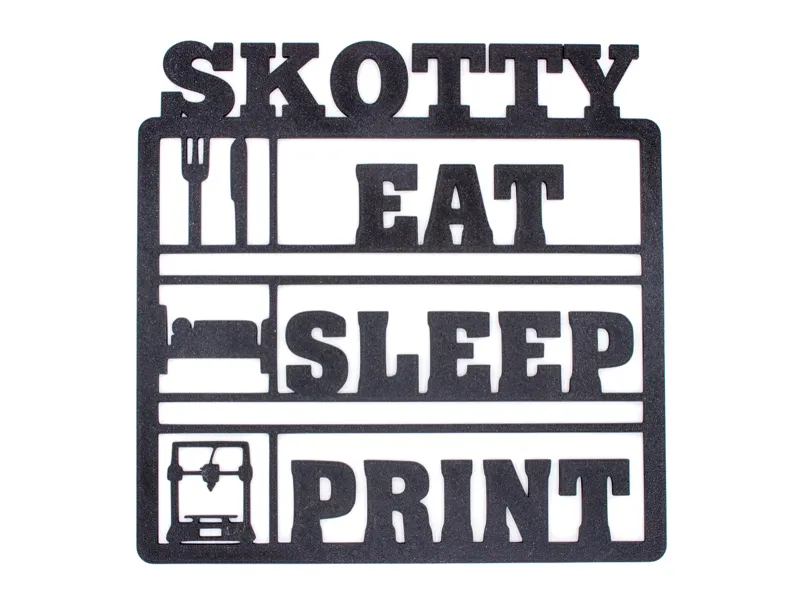 Eat Sleep Print - Personalisierbares Wandbild