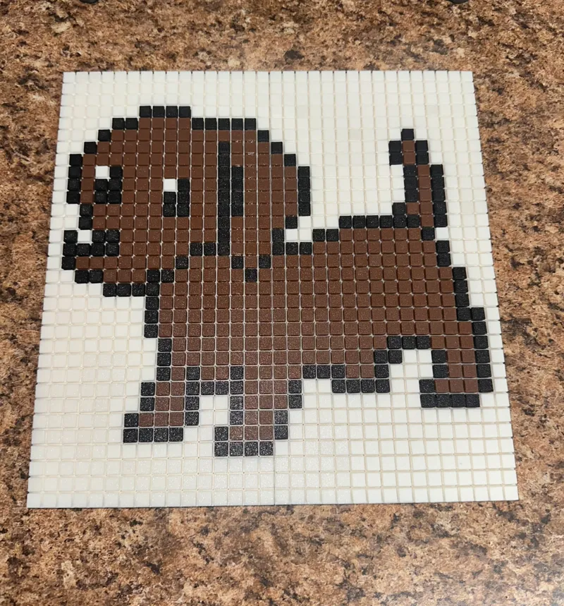 Pixel Puzzle Brown Dog