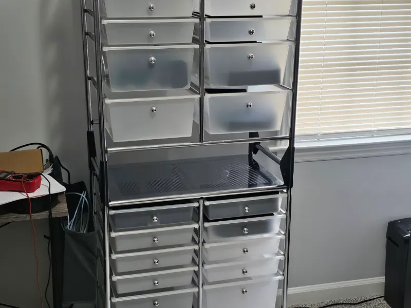 Stacking Blocks for Rolling Storage Cart Organizer