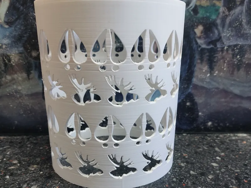 Moose themed solar light shade