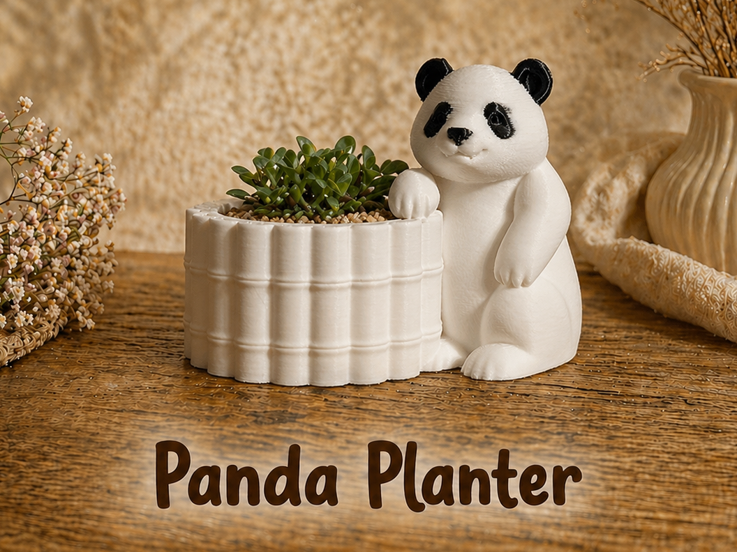 Bamboo Panda Planter