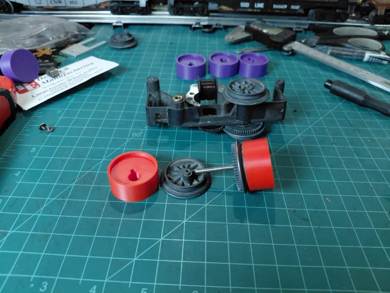 Lionel wheel installation tool - customizable