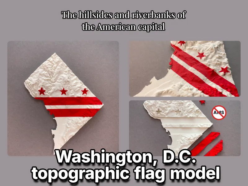Washington, D.C. topography flag model capital 