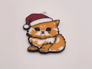 Christmas Cat Keychain