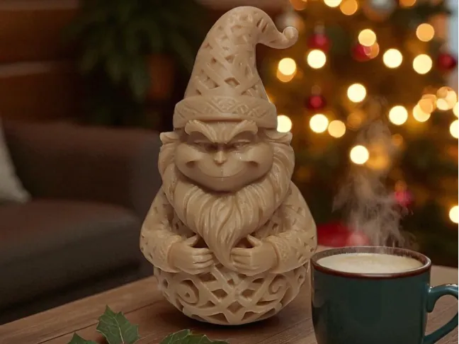 Grumpy Holiday Grinch-Gnome