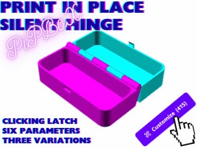 PiPBox _ Print in Place Live Hinge Parametric Box