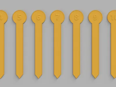 Numbered Gardening Plant Tags (1-16)