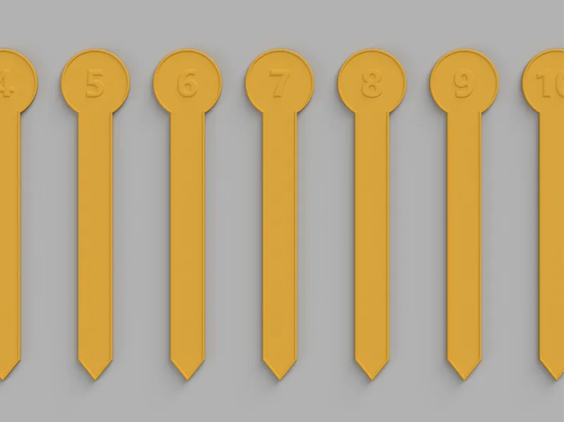 Numbered Gardening Plant Tags (1-16)